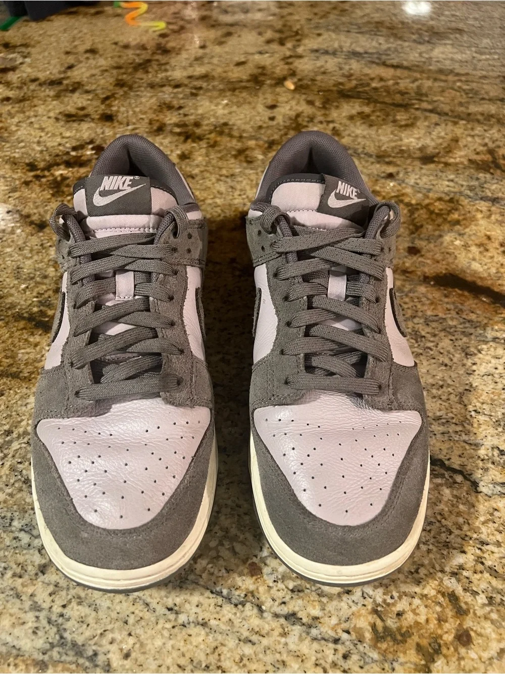 Nike Men’s Low-Top Sneakers — Gray and Light Purple Accent